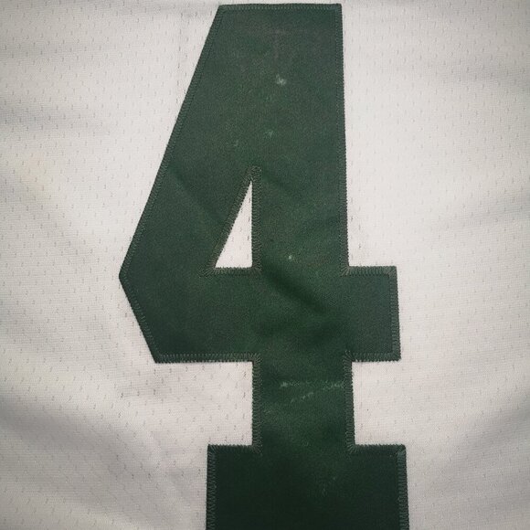 NFL Reebok Youth's Size Medium NY Jets #4 Favre White & Green V-neck Jersey - Picture 13 of 13